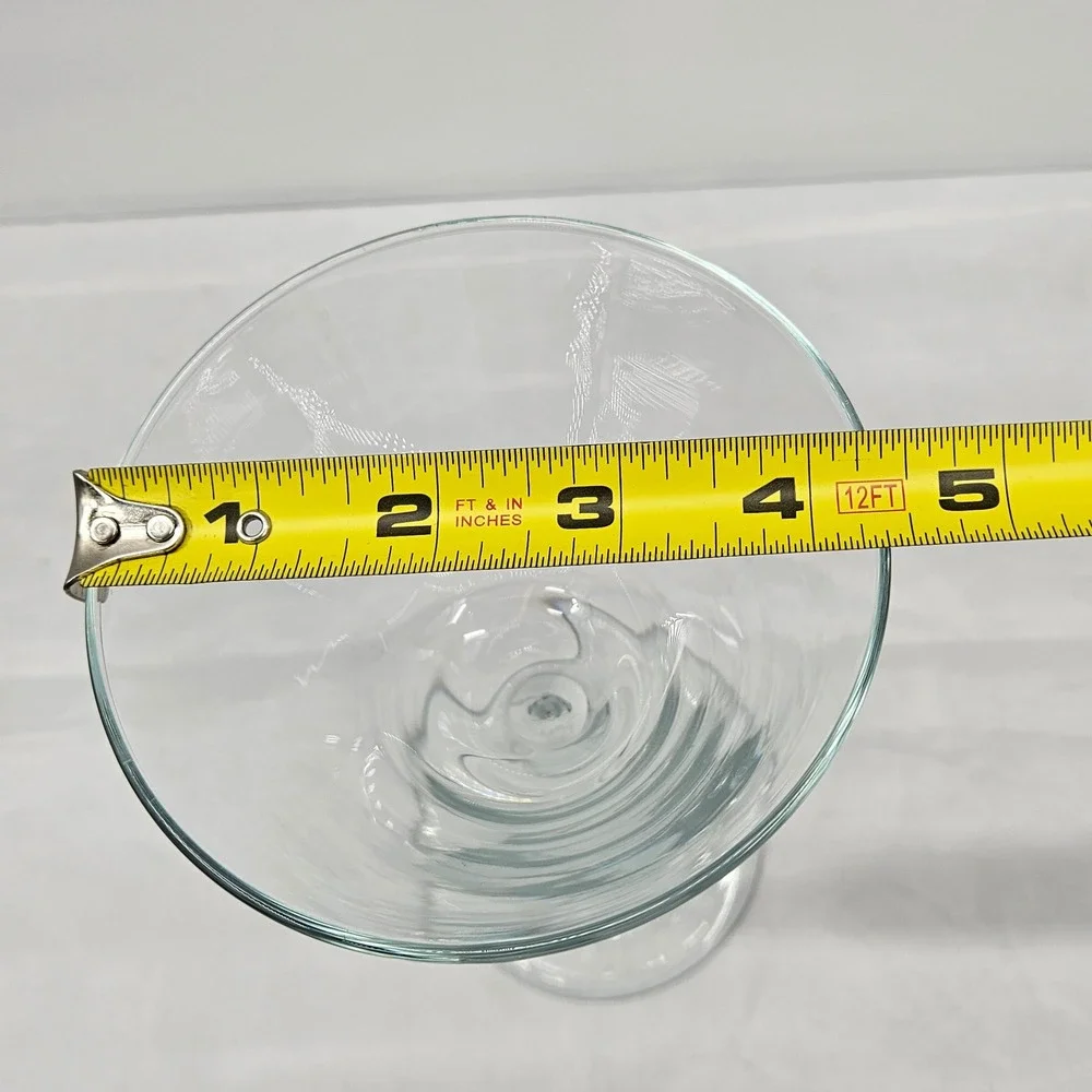 Libbey37799 Z-Stem Clear Martini Glass Modern Sculptural Barware‎ 7 Inch